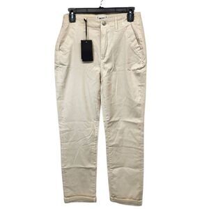 PAIGE Drew Pants Quartz Sand Size 26 Women’s Chino Style Cropped Trousers NWT